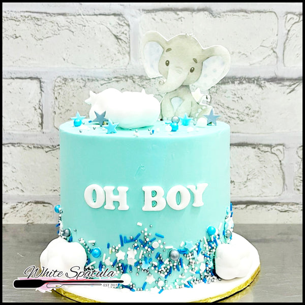 Oh Baby Elephant Buttercream Cake Singapore/Kids birthday cakes