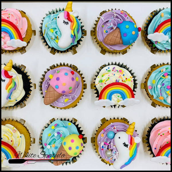 Cute Rainbow Unicorn Cupcakes