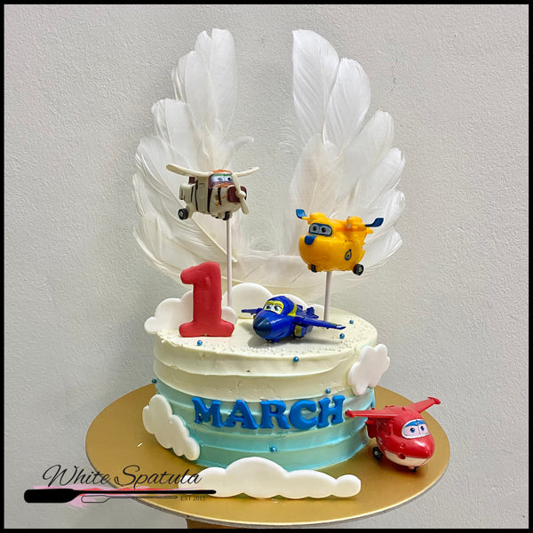 Super Wings Jet cake from Bahamas episode w/ birthday party #superwings  #birthday #cake #jet