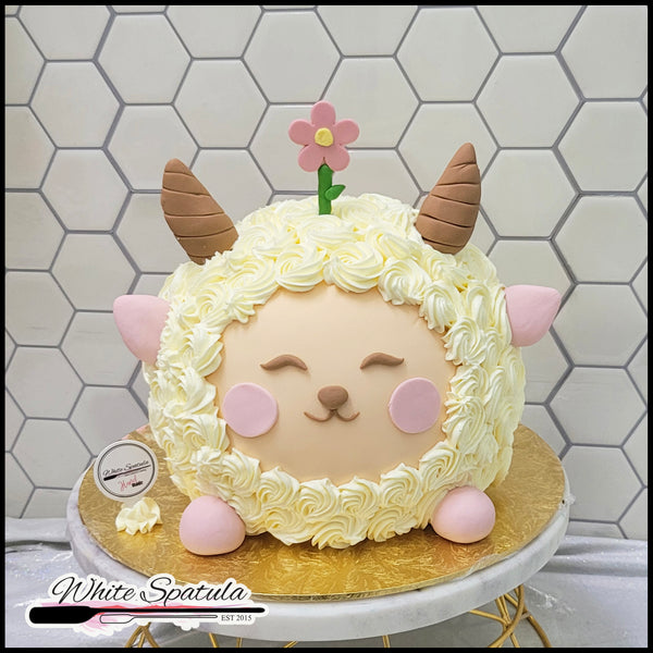 3D La La Moo Sheep Buttercream Cake