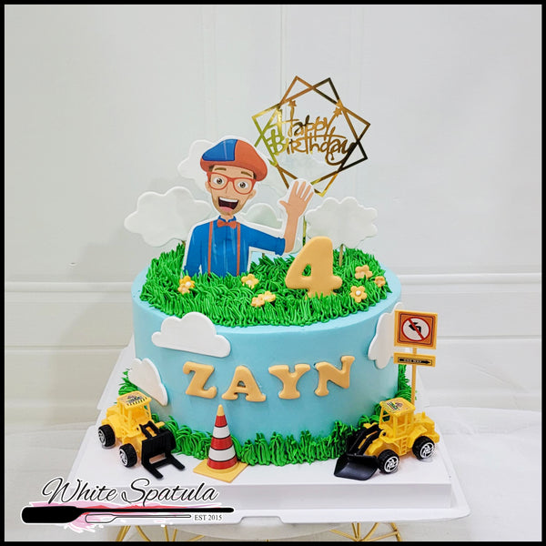 Blip Construction Buttercream Cake