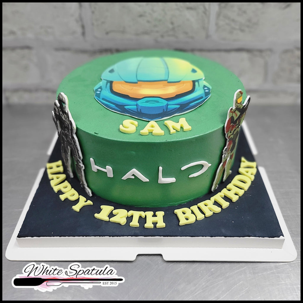 Halo War Game Buttercream Cake