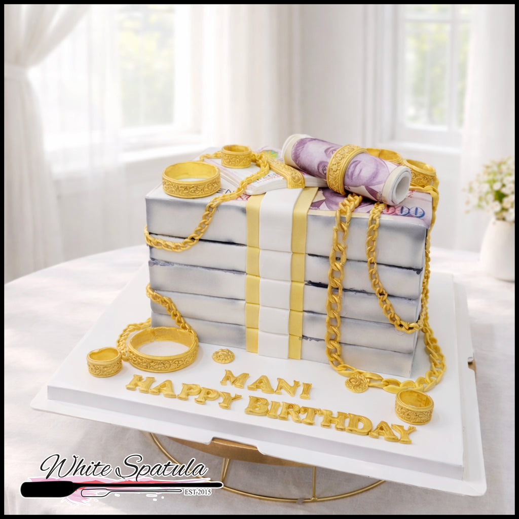 Fortune Stack Money Birthday Cake