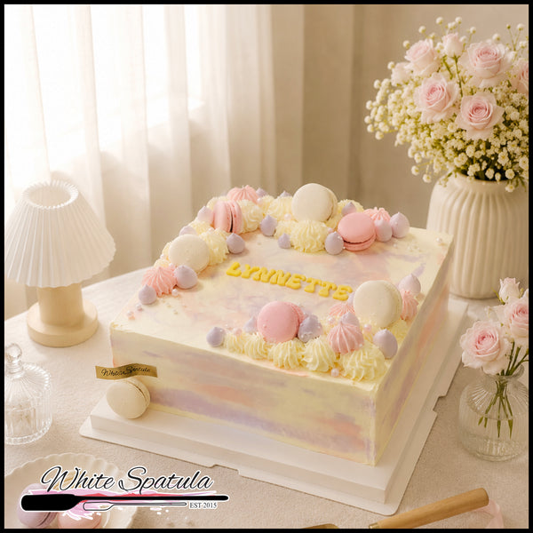 Sweet Reverie Macaron Birthday Cake
