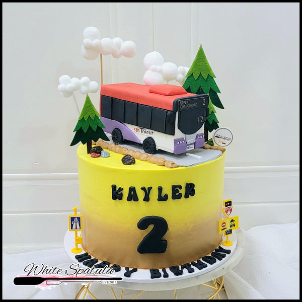 SBS Bus Transit Buttercream Cake