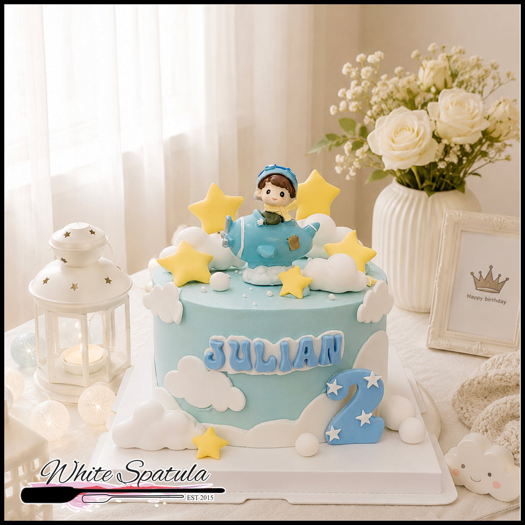 Pilot Themed Cake with airplane