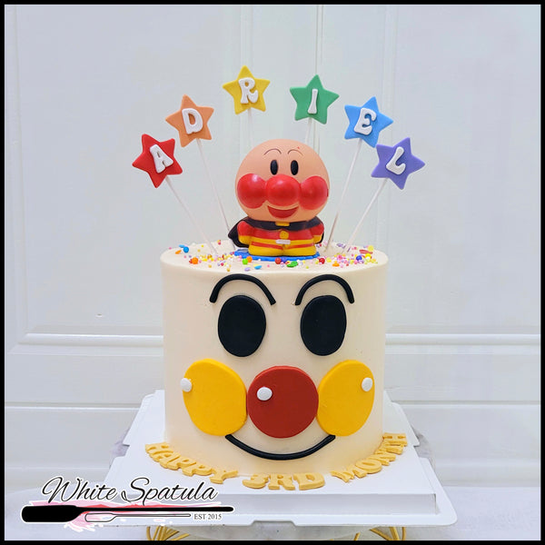Anpanman Buttercream Cake - White Spatula