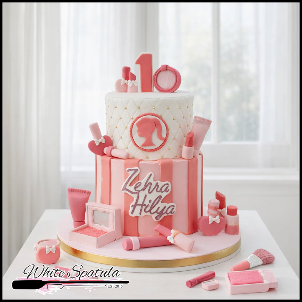 Pink Princess Doll Buttercream Cake
