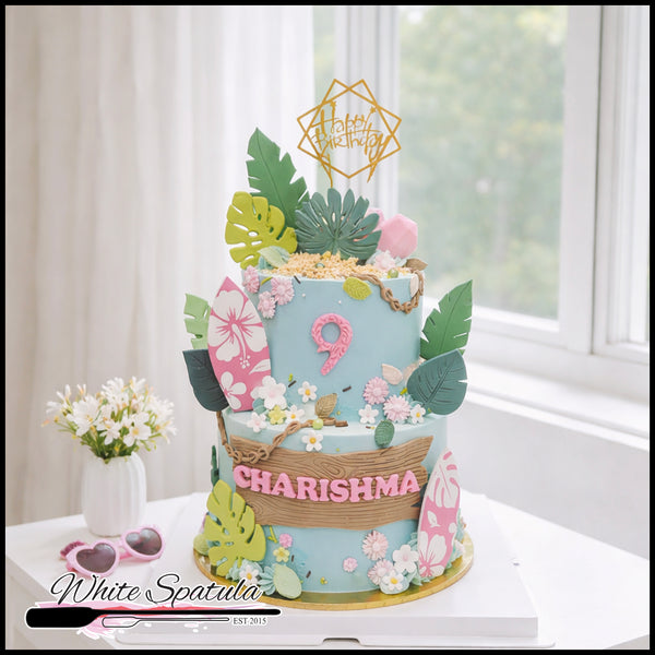 Tropical Beach Birthday Cake