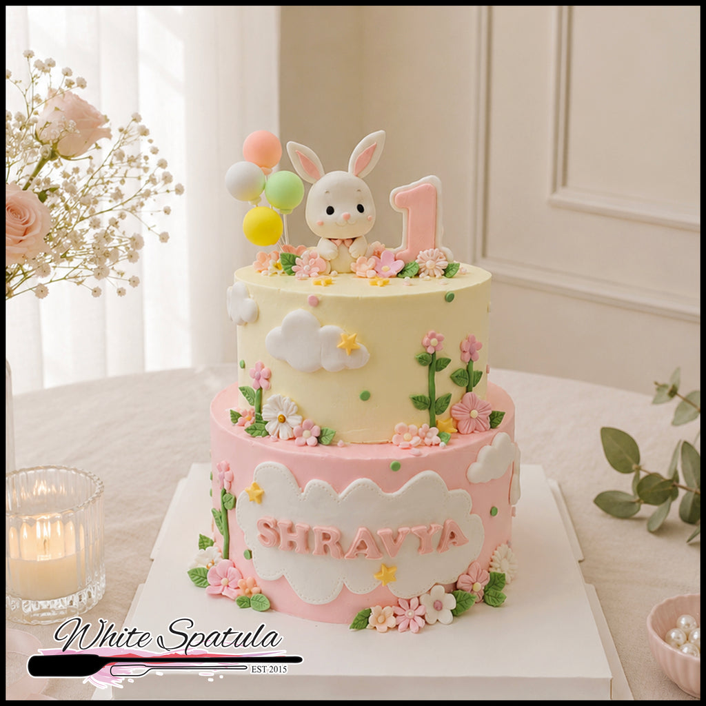 Blossom Bunny Buttercream Cake
