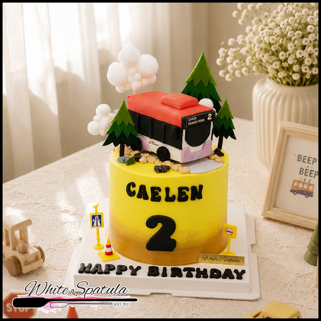 SBS Bus Transit Buttercream Cake