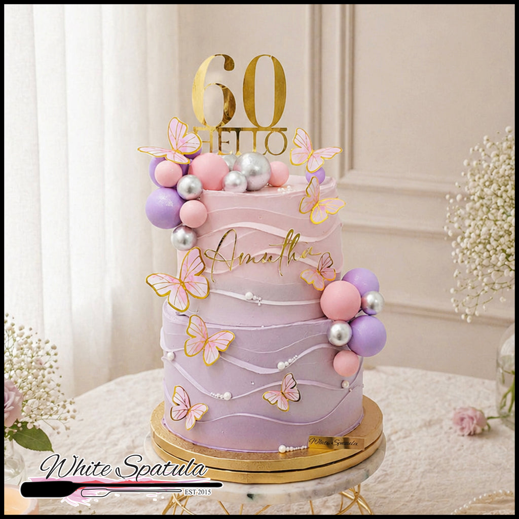 Lavender Flutter Buttercream Cake