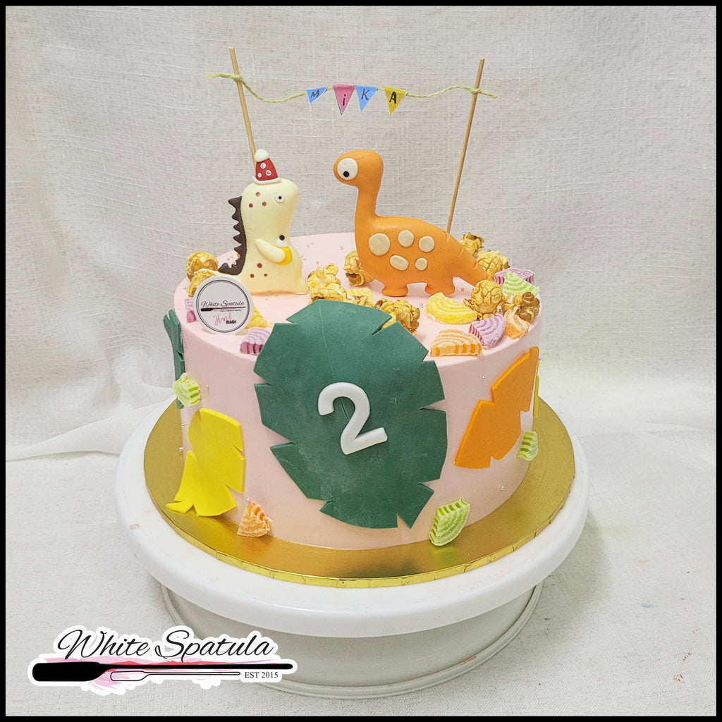 Pinkie Dinosaur Buttercream Cake