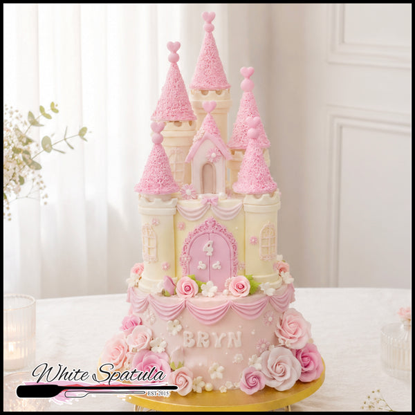 Princess Rose Castle Buttercream Cake