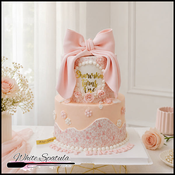 French Toile Fantasy Buttercream Cake