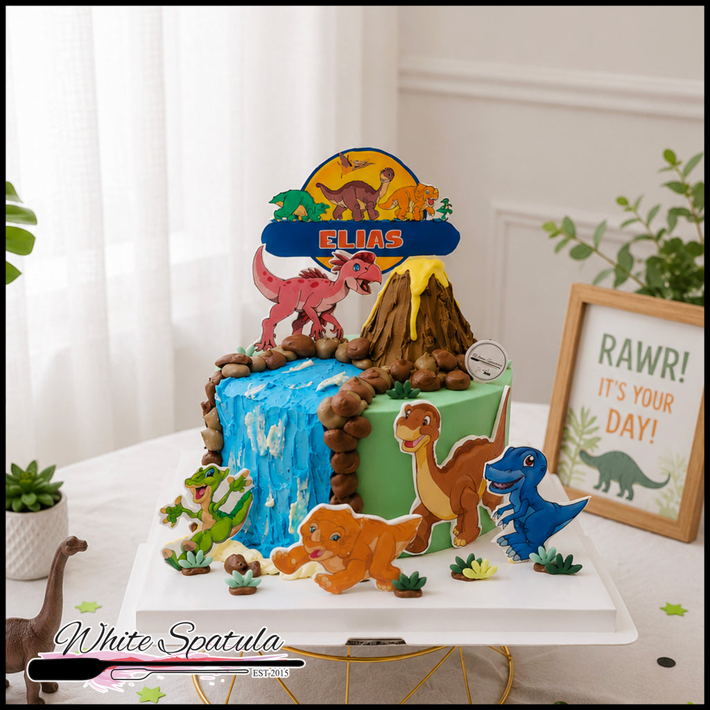 Land Before Time Dinosaur Buttercream Cake