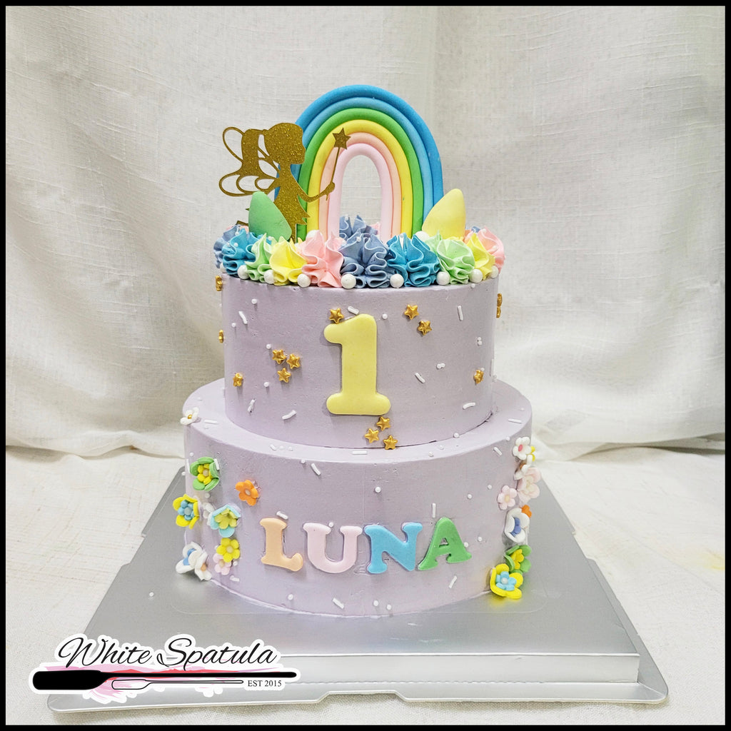 Fairy/Pixie Rainbow Buttercream Cake