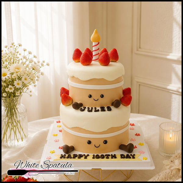 Cute Strawberry Shortcake Birthday Cake
