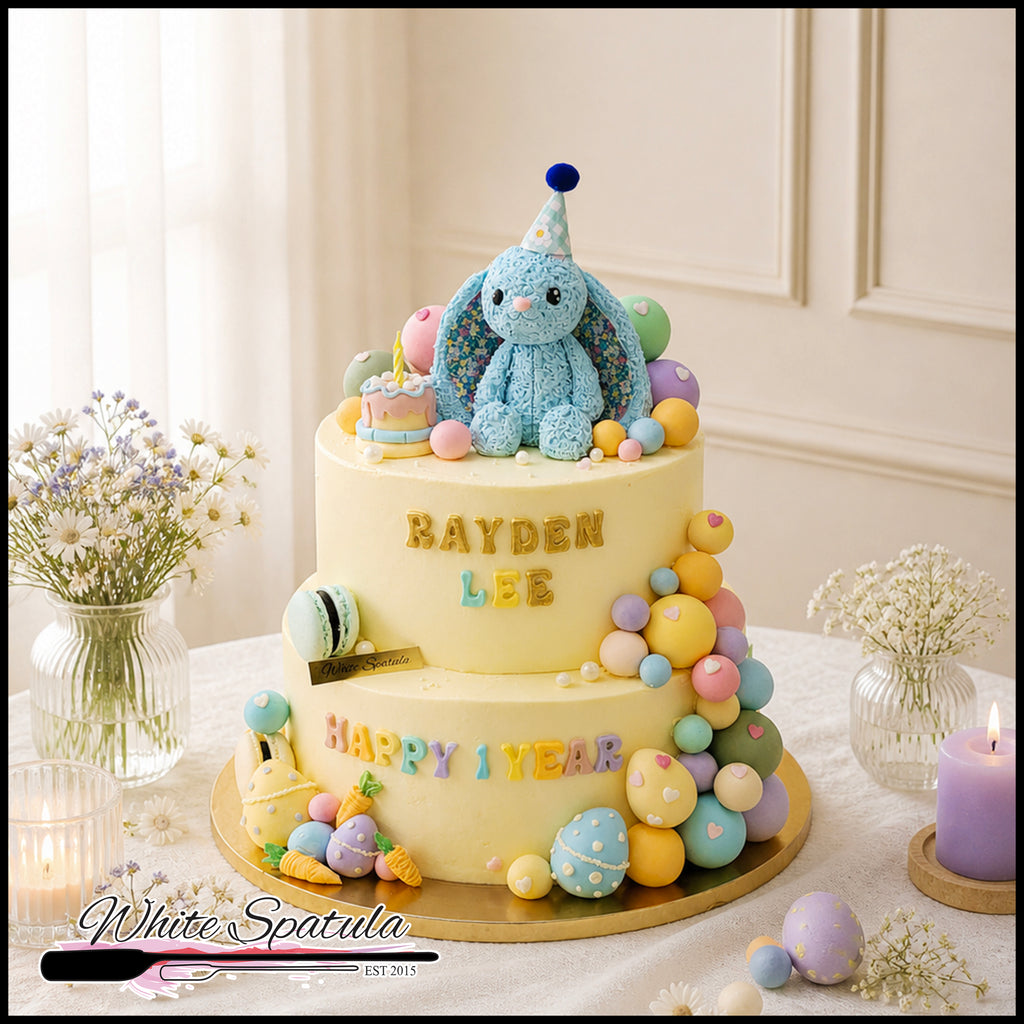 Blue Bunny Birthday Cake