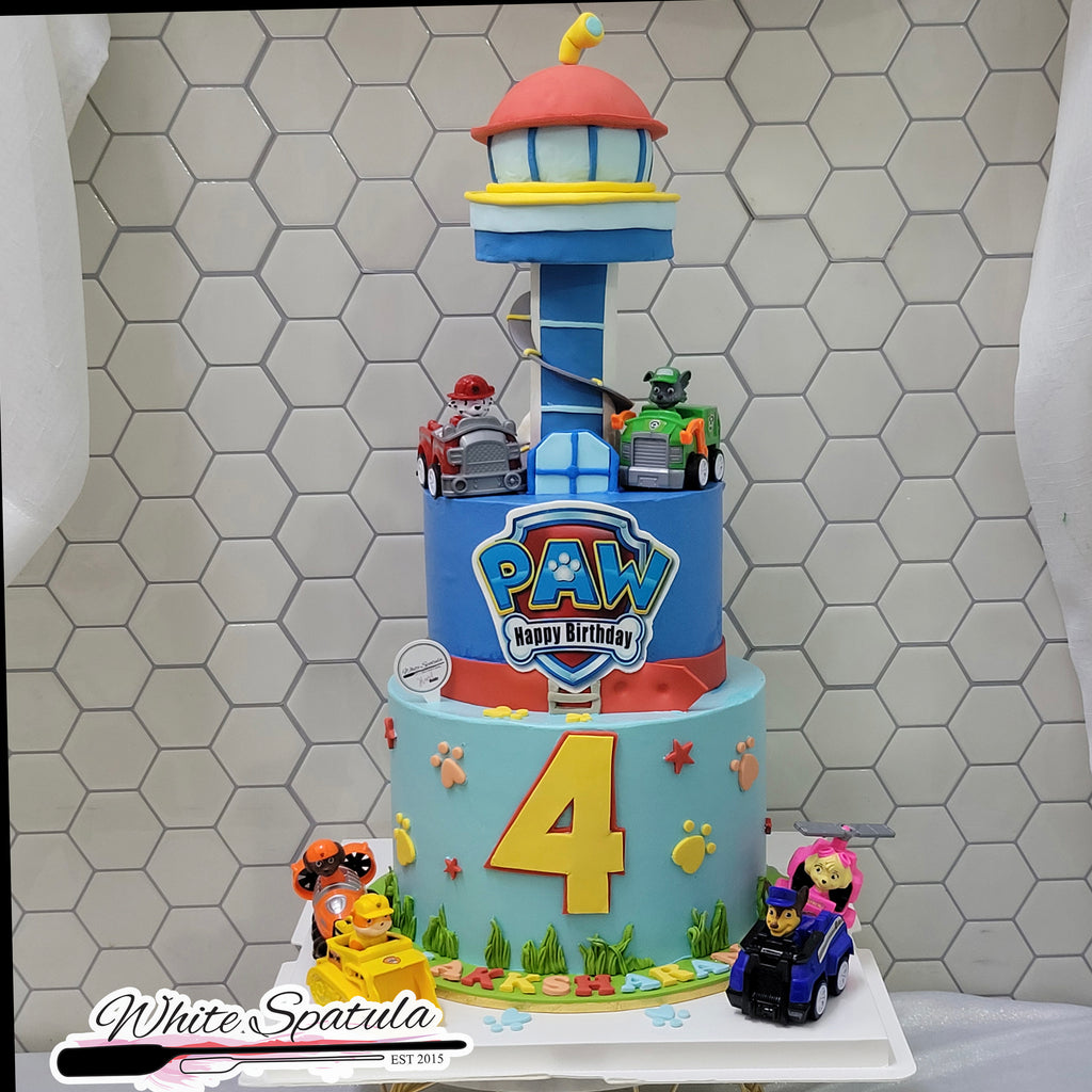 Paw Control Tower Buttercream Cake