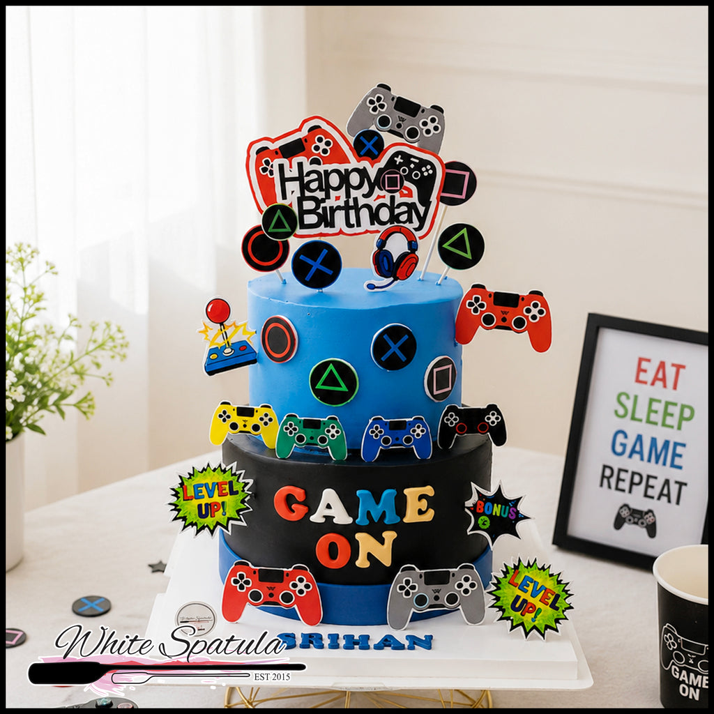 Level Up Gaming Birthday Cake