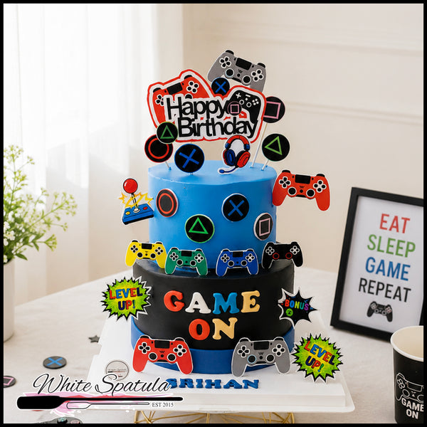 Level Up Gaming Birthday Cake