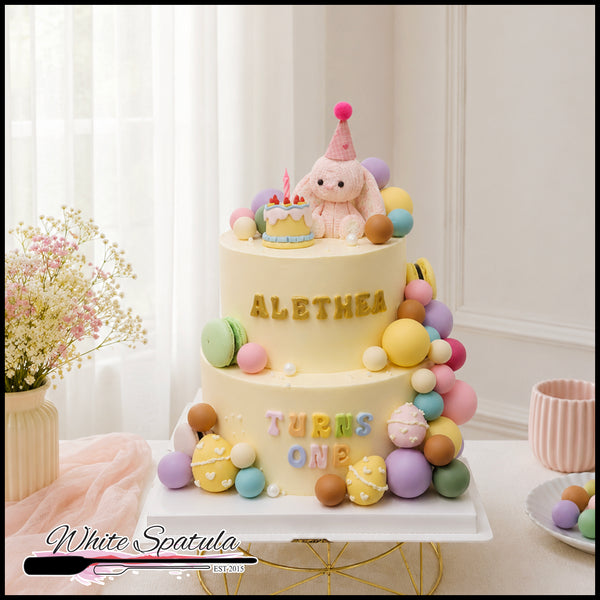 Pink Bunny Birthday Cake
