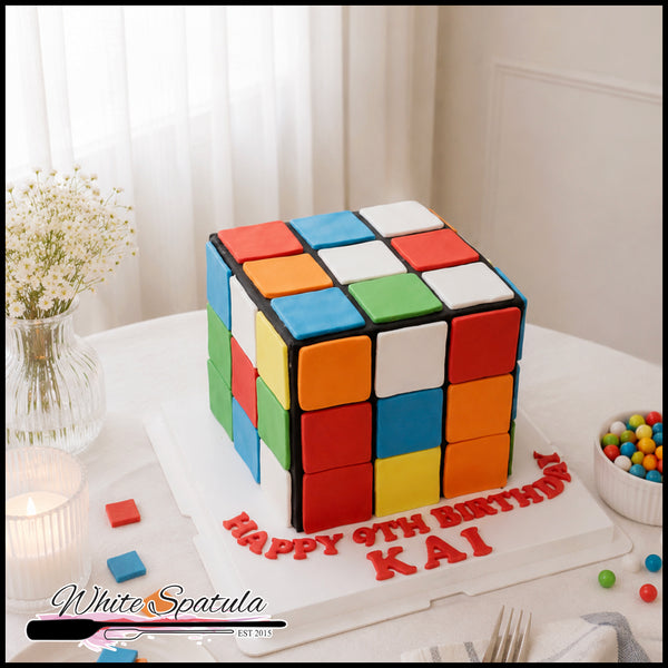 Rubik's Cube Birthday Cake
