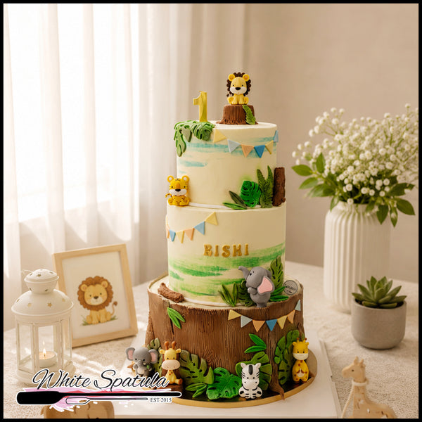 Wild One Safari Birthday Cake