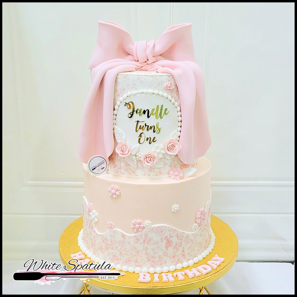 French Toile Fantasy Buttercream Cake