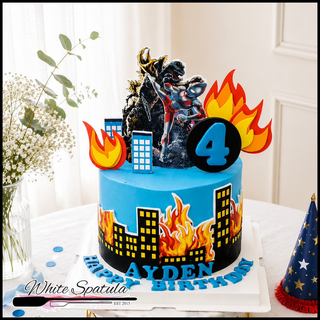 City Defender Superhero Cake