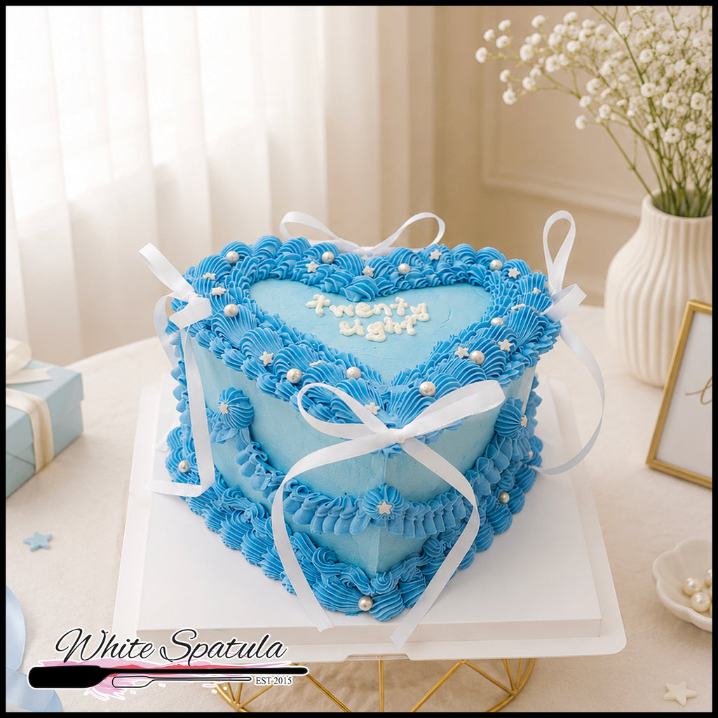 Satin Dreams Vintage Heart Cake