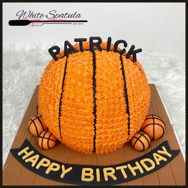 Basketball 3D Buttercream Cake - White Spatula Singapore
