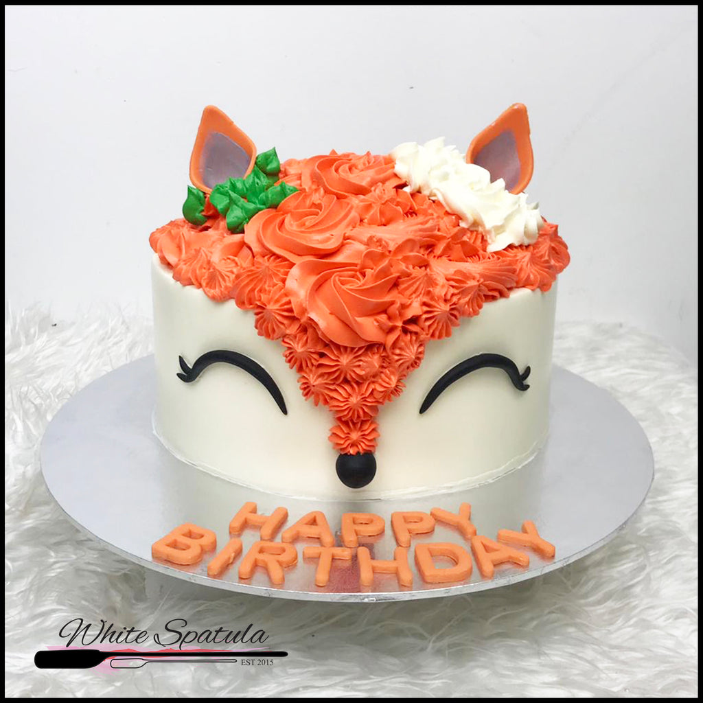Enchanted Fox Buttercream Cake