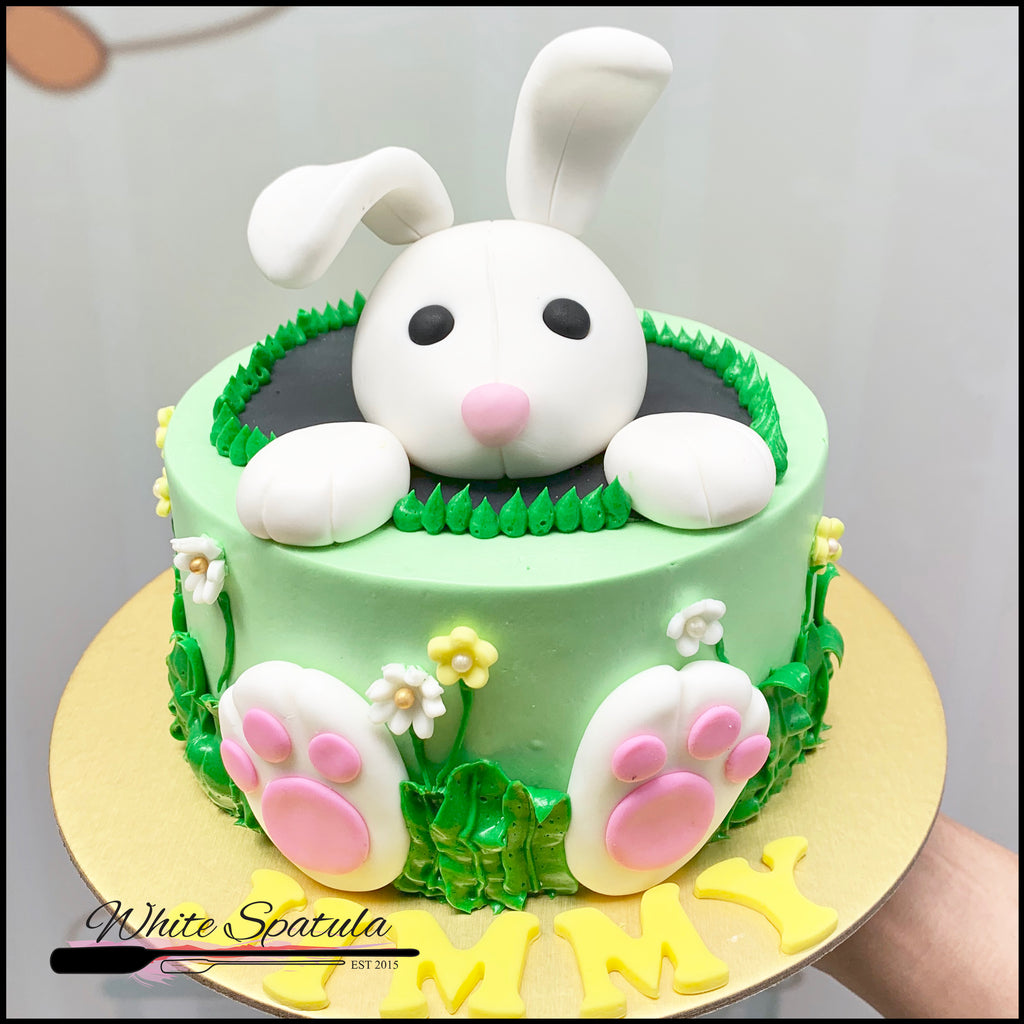 Easter Bunny Buttercream Cake - White Spatula Singapore