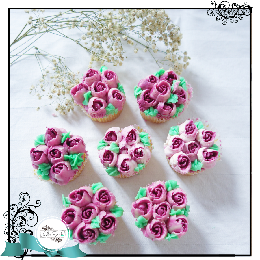 Floral Cupcakes - White Spatula Singapore