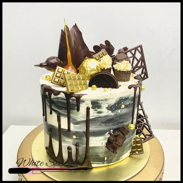 Chocolate Overload Buttercream Cake - White Spatula Singapore