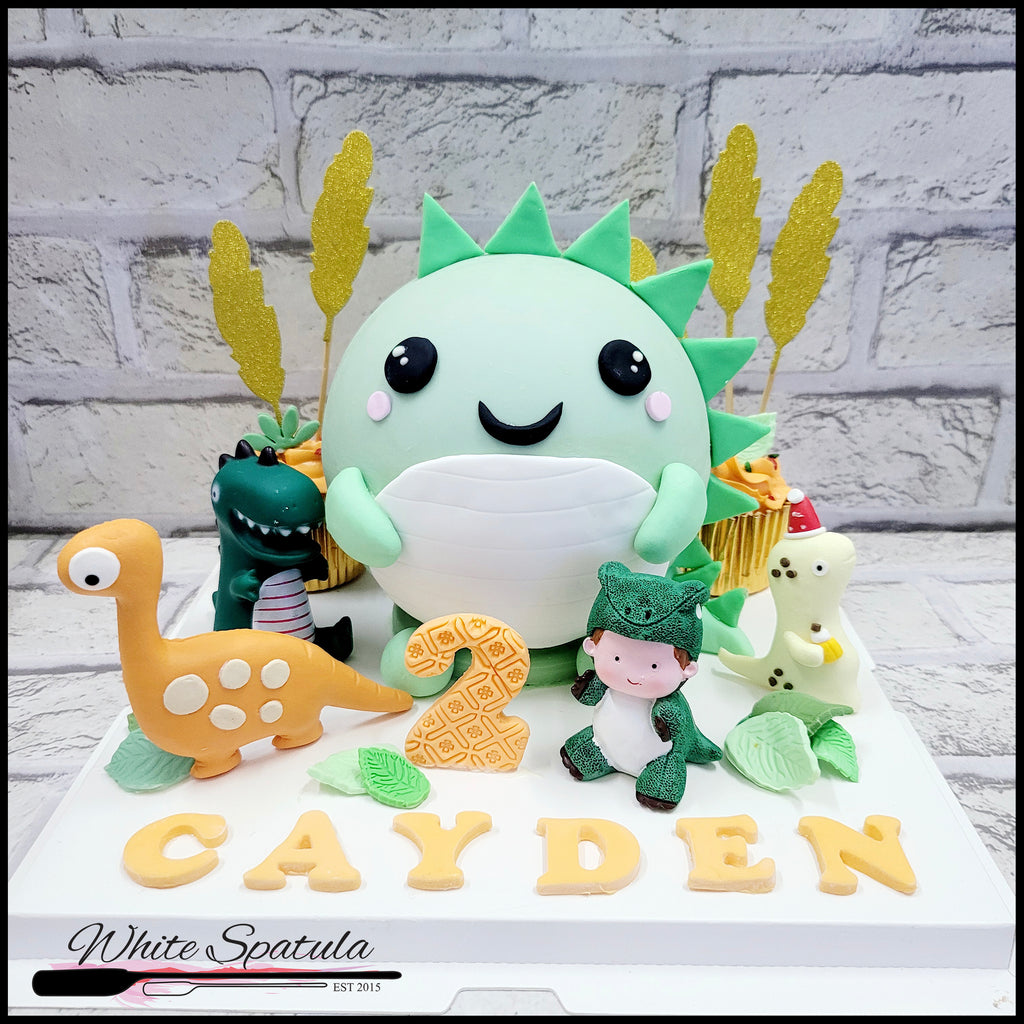 Green Dinosaur  Pinata Surprise Cake