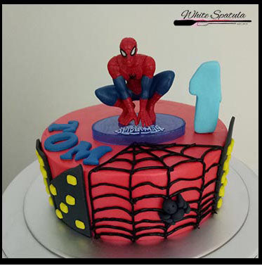 Spider Hero Buttercream Cake - White Spatula Singapore