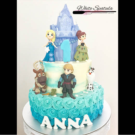 Frozen Buttercream Cake - White Spatula Singapore