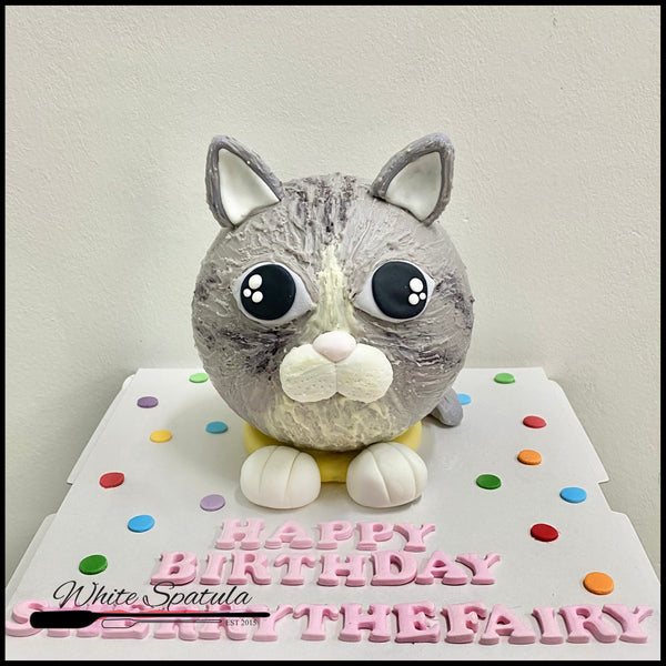 Kitty Gray Cat Pinata Surprise Cake