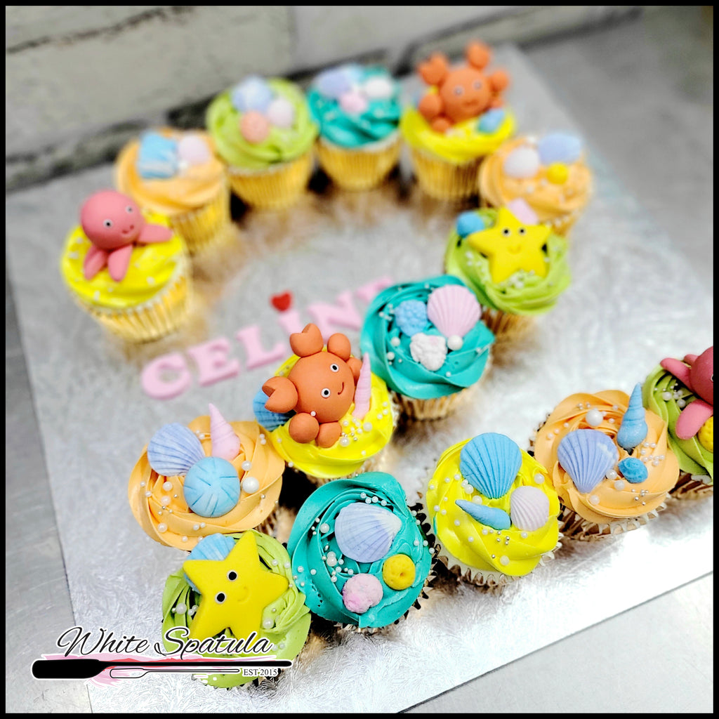 Under The Sea Number CupCakes