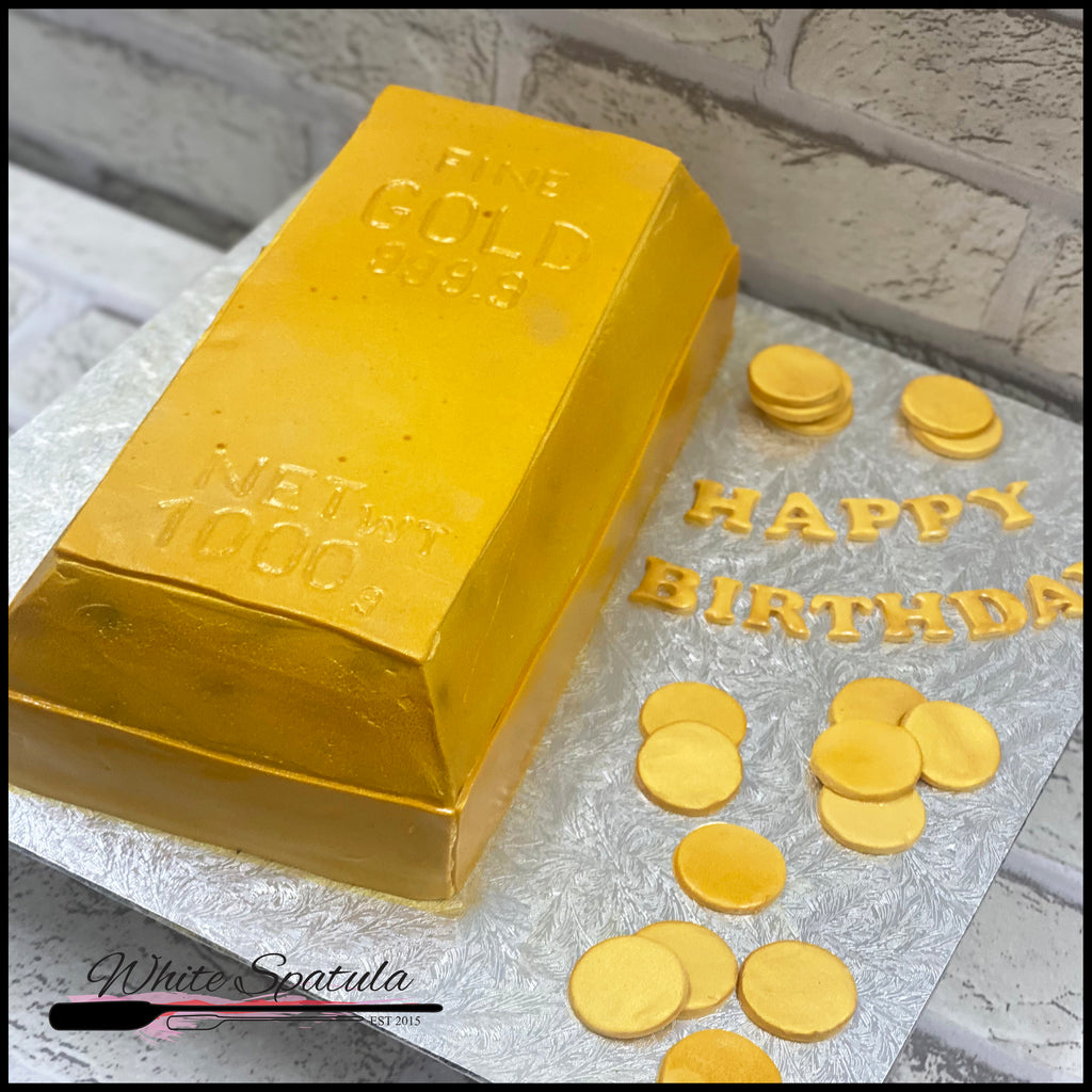Gold Bar Buttercream Cake