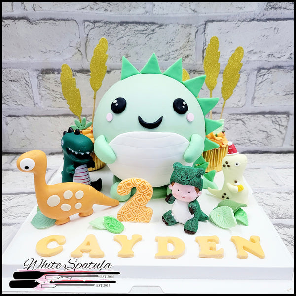 Green Dinosaur  Pinata Surprise Cake